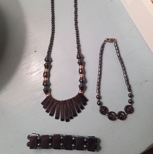 Three piece Jewelry Set-Necklace, Bracelet, Anklet